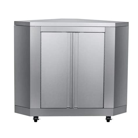 26 in. outdoor kitchen corner cabinet in stainless-steel koolmore|Kool KM.